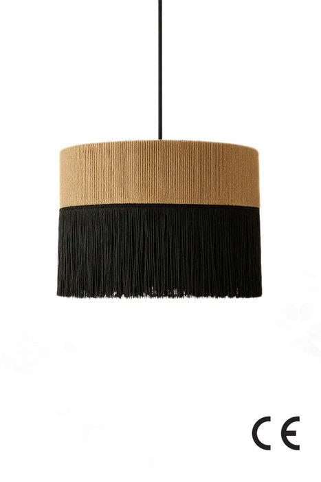 Opviq Tenabra Lámpara de Macramé Beige y Negro Opviq Tenabra Lámpara de Macramé Beige y Negro